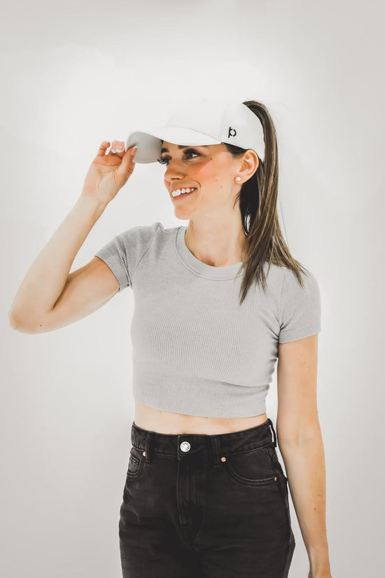 running hat with ponytail hole