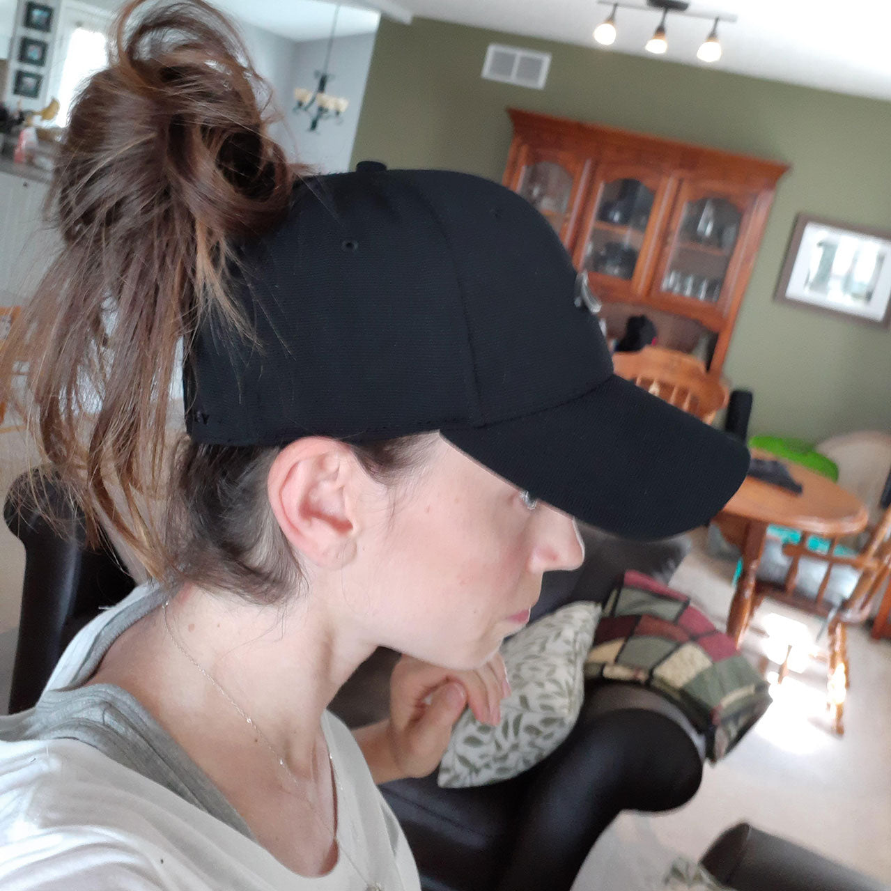 baseball cap for ponytail