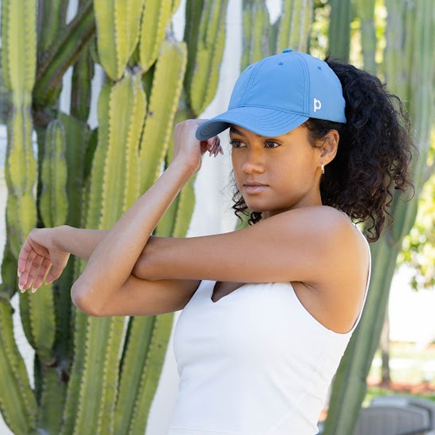 Baseball cap hot sale and ponytail